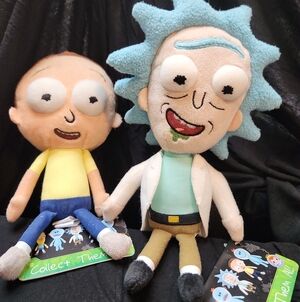 Funko Rick and Morty Plush Set - Blue, Yellow, Tan, White, Black